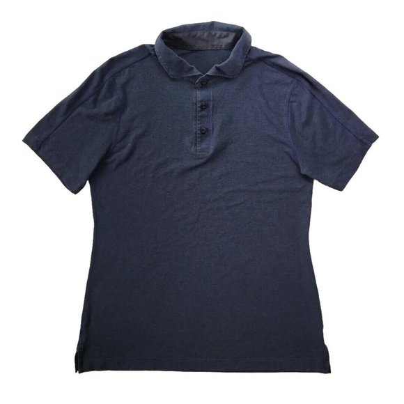 Lululemon Evolution Polo Men's M Navy Polo 4-Way Stretch Lightweight Golf - Picture 1 of 6